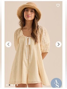 Altar'd State Posie Gingham Romper